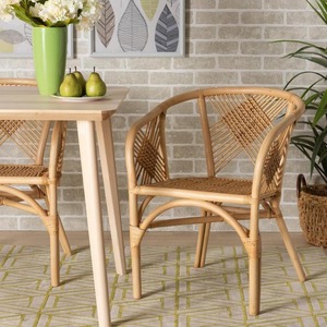 Fauteuil en rotin tressé à la main, finition naturelle, mobilier d'intérieur pour salon et hôtel, fabriqué au Vietnam. - Product Image 4