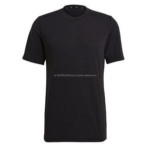 Camisetas de Cuello Redondo para Hombre, de Alta Calidad, de Algodón y Fibra de Bambú, Transpirables, Formales, Holgadas, de Manga Corta, para Fitness, con Diseño Sólido - Product Image 4