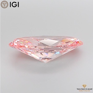 Diamant de laboratoire CVD de 5,50 carats, couleur rose vif fantaisie, clarté VS1, avec certificat IGI, forme marquise, idéal pour une bague de mariage - Product Image 4