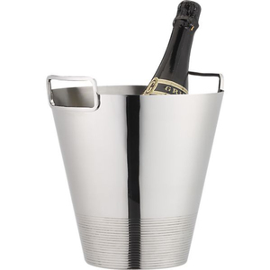 Refroidisseur à bière en métal finition argentée, seau à glace en aluminium tendance pour champagne, idéal pour bars et soirées en club, refroidisseur à vin - Product Image 1