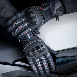 Guantes de Esquí de Dedo Completo, Negros, de Poliéster, Impermeables, Térmicos, con Cierre de Cordón, Unisex, para Montañismo Invernal - Product Image 5