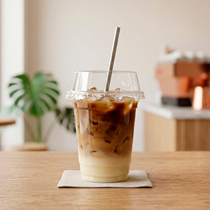 Clear 95mm Diameter PP <b>Plastic</b> <b>Cup</b> with Lid 12/16/22oz for Coffee Tea Juice Disposable Beverage <b>Cups</b> - Product Image 1