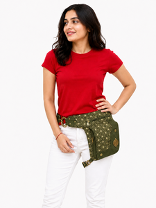 Pochette de voyage antivol en toile de coton de qualité supérieure, légère, avec sangle de taille confortable, durable pour la randonnée et la vie quotidienne - Product Image 4