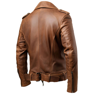 New Arrival Leather Motorcycle Jacket for Men Riding Racing Biker Factory Price Reasonable Price Leather Jackets - Product Image 2