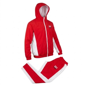 Ensemble de survêtement pour homme à capuche avec fermeture éclair, en polyester, pour l'entraînement, jogging, sport, deux pièces, vêtements de sport, ensembles de course - Product Image 5