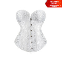 Ensemble Corset Structuré Femme Haut Jacquard Fleuri Vert Effet Brodé Haut de Gamme Ensemble Sculptant Bustier Femme