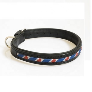 ปลอกคอสุนัขบุนวมหนังแท้คุณภาพสูงมาใหม่พร้อมท่อส่งฟรีผู้ผลิตซาวันส่งออก - Product Image 2