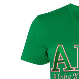 AKA เสื้อยืดคอวีผู้หญิงสุดหรู สีดำ ผ้าฝ้ายพรีเมียม แขนสั้น เสื้อผ้าสตรีแบบกรีก เสื้อแฟชั่นลำลอง - Product Image 2
