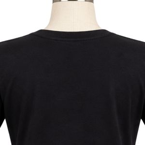 <b>Women</b> <b>Black</b> Rhinestone Graphic T <b>Shirt</b> Short Sleeve Crew Neck Sparkle Torch Design Crystal Embellished Casual Fashion Tee - Product Image 4
