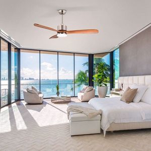 Ventilatore da soffitto LED reversibile da 52 pollici con temperatura regolabile e luce LED - Product Image 6