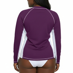 Maillot de bain respirant pour femme à manches courtes, protection UV, séchage rapide, extensible, en Spandex/Polyester, écologique, vente en gros - Product Image 4