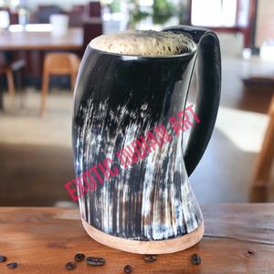 Jarl Design Polished Natural Viking Drinking Horn <b>Mug</b> Most Popular Exotic Indian Art <b>Christmas</b> Gifts Religious Animal Craft - Product Image 6