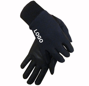<b>Red</b> And Black Full Finger PU <b>Gloves</b> Non Slip Outdoor Winter Unisex Pull On Closure - Product Image 4