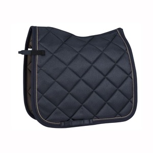 Quilted Saddle Pad Set Navy Brown Sky Blue Breathable Durable Eco-Friendly Customizable Size All Seasons Horse Accessories - Product Image 1