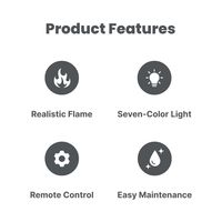 Humidificateur ultrasonique 300 ml, diffuseur d'arômes à effet de flamme USB, lumière LED RGB, faible bruit, arrêt automatique
