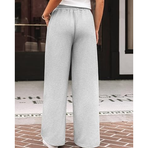 กางเกงลำลองผู้หญิง ระบายอากาศได้ดี ทรงตรง ผ้าซักแล้ว สีพื้น ทรงปกติ กางเกงสำหรับพักผ่อน กางเกงจ็อกเกอร์สำหรับเดินทาง เสื้อผ้าฤดูหนาว - Product Image 4