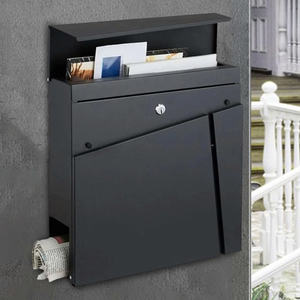 กล่องจดหมายเหล็กชุบสังกะสีติดผนังสไตล์ US - Product Image 5