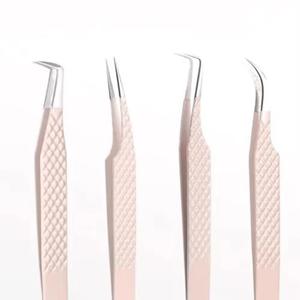 Morje Surgical Precision Stainless Steel <b>Eyelash</b> Tweezers Set with Smooth Tips 10mm Length for Detailed Lash <b>Application</b> - Product Image 1