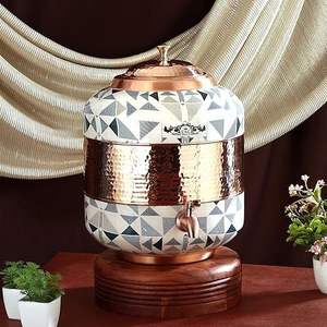 Dispensador de Agua de Cobre Martillado Premium con Grifo, Contenedor de Gran Capacidad, Olla Ayurvédica para la Salud, para Uso en el Hogar, Hoteles y Restaurantes - Product Image 5