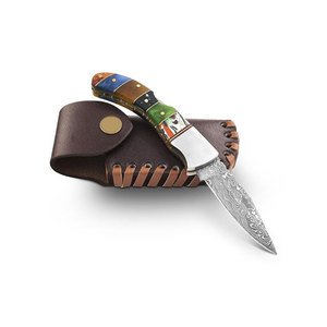Damascus Steel Folding Knife Handmade Compact Pocket Knife Patterned Steel Outdoor <b>Camping</b> Hiking Fishing Travel Work <b>Tool</b> - Product Image 5