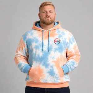 Vente en gros de sweats à capuche tie-dye personnalisés pour hommes, mélange de coton de qualité supérieure, doux et chaud, pull-over décontracté, streetwear urbain, sweat à capuche tie-dye tendance - Product Image 1