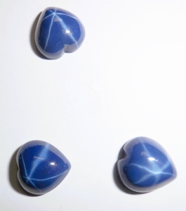 Zafiro Azul Estrella de 11x11 mm, 6 Quilates, Creado en Laboratorio, Cabujón Pulido con Efecto de Estrella de 6 Puntas para Joyería - Product Image 3