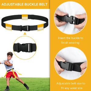 Ensemble de ceintures de drapeau de football personnalisées avec logo de marque, réglables pour adultes, équipement d'entraînement de football imprimé numériquement, kit de sport d'extérieur Clovix - Product Image 4