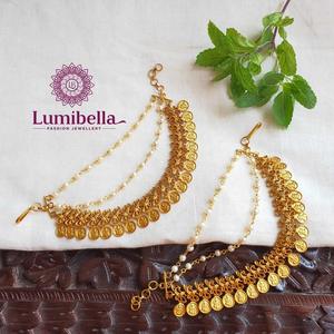 Vintage Religious Pendant Earrings with Freshwater Pearls and Zinc Alloy - Product Image 1