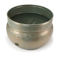 Pot Bunga Keramik Rustic dengan Tutup Katak dan Corong Selang, Finishing Mengkilap, untuk Tanaman Indoor, Item Dekoratif