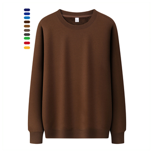 <b>Men's</b> <b>Grey</b> Crew Neck Pullover <b>Sweatshirt</b> Regular Fit Knitted Cotton Casual Autumn Wear - Product Image 3