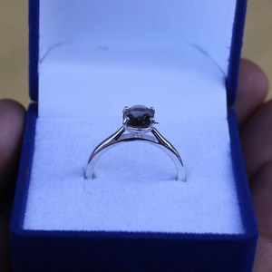 Smoky <b>Quartz</b> Gemstone <b>Ring</b> 925 Sterling Silver Anniversary <b>Ring</b> Simple Wedding <b>Ring</b> Brown Gemstone Gift For Her - Product Image 3