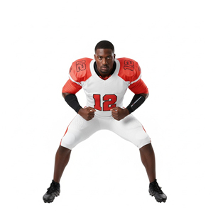 Uniforme de football américain unisexe de qualité supérieure, tendance, prix raisonnable, design personnalisé sublimé, ensemble 2 pièces, short - Product Image 2