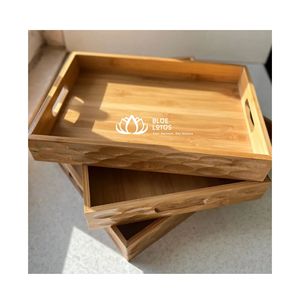 BEST SELLER Plateau en bois naturel |   Plateau décoratif artisanal de haute qualité pour comptoir de cuisine - Product Image 1