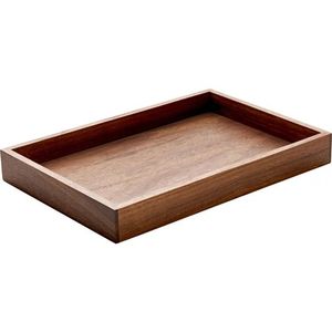 Bandeja rectangular de madera de alta calidad, tabla de servir resistente, perfecta para la cocina, comedor, desayuno, refrigerios, servicio y organización. - Product Image 6