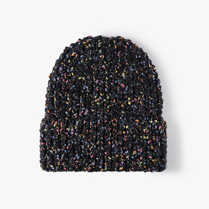 Gorro de punto grueso personalizado al por mayor, cálido, de hilo moteado, para invierno, con puño, suave, acanalado, unisex, para exteriores - Product Image 3