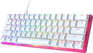 คีย์บอร์ดเล่นเกมไฮเปอร์อัลลอยด์กำเนิด60สีชมพู60% RGB 60เปอร์เซนต์คีย์บอร์ดเล่นเกมมือเดียว