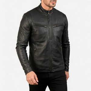 Chaqueta de Cuero para Hombre, Diseño Moderno, Nueva Colección, Chaqueta de Cuero PU, Chaqueta de Cuero Vacuno de Primera Calidad para Hombre, para Exteriores - Product Image 1