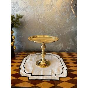 Base Redonda Metálica para Pastel con Acabado Dorado, Bandeja Decorativa para Servir en Mesa, Decoración de Bodas, Base de Lujo para Pastel para Fiestas - Product Image 1