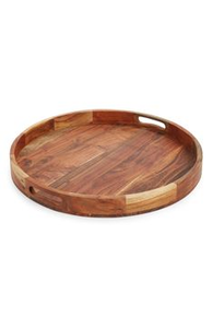 ถาดไม้รักษ์โลกสำหรับครัวร้านอาหาร ถาดอาหารเช้าทรงกลม โดย blossom craft india - Product Image 6