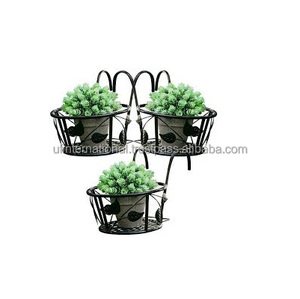 Vente en gros de jardinière suspendue pour balcon en métal support pour pot de fleur pot suspendu produit fait à la main de qualité supérieure - Product Image 4