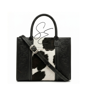 Western Cowhide Leather Vintage Bohemian Fashion <b>Tote</b> Bag Hair Hide Crossbody Handbag Premium Craftsmanship for Women Daily - Product Image 1