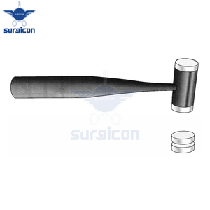 Deux capuchons en nylon remplaçables, poids 7 oz avec tête de 4 oz, ensemble de composants de remplacement pour marteau chirurgical, capuchons en nylon remplaçables - Product Image 2