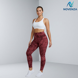 Leggings de Yoga Ecológicos de Cintura Alta Personalizados, 300g, Color Sólido, Pantalones Deportivos para Mujer, Resistentes a las Sentadillas - Product Image 1