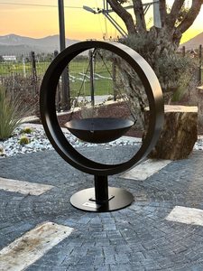 Standard Design Hammered Copper Parkway Round <b>Fire</b> Pit Top Quality Hanging Iron <b>Fire</b> Pit for Garden Decor - Product Image 4