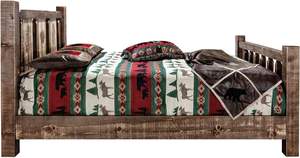 Cama Queen en estilo Vintage Transitional Acabado Espresso Madera maciza Diseño tradicional - Product Image 2