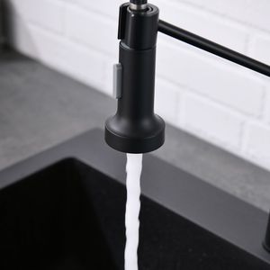 Rubinetto da cucina monocomando in acciaio inossidabile nichel spazzolato con doccetta estraibile per la tua cucina - Product Image 6