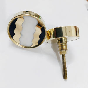 Perillas de latón y incrustaciones de hueso redondas de la mejor calidad verde y azul Diseño elegante para gabinete y armario para perillas de cajón y puerta - Product Image 2