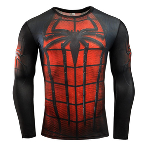 Unisex Black Custom Logo <b>Compression</b> <b>Shirt</b> Sublimation Print Quick Dry Breathable Spandex/Polyester 120g Full Sleeve Rash Guard - Product Image 5