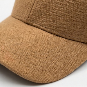 Tan Brown Suede Texture <b>Baseball</b> <b>Cap</b> <b>Plain</b> Adjustable Premium Hat Choice Outdoor Daily Quality Fit Pick Style Top - Product Image 4