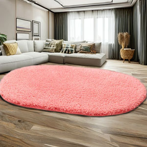 Classic Style Abstract <b>Machine</b> Made Polyester Reversible Thick Medium Pile Oval Absorbent Anti-Slip Washable <b>Sofa</b> Area Rug - Product Image 2